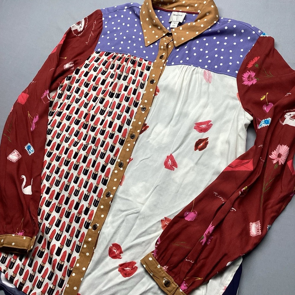 MAEVE The Paz Button Up Shirt By In Multi Size Small